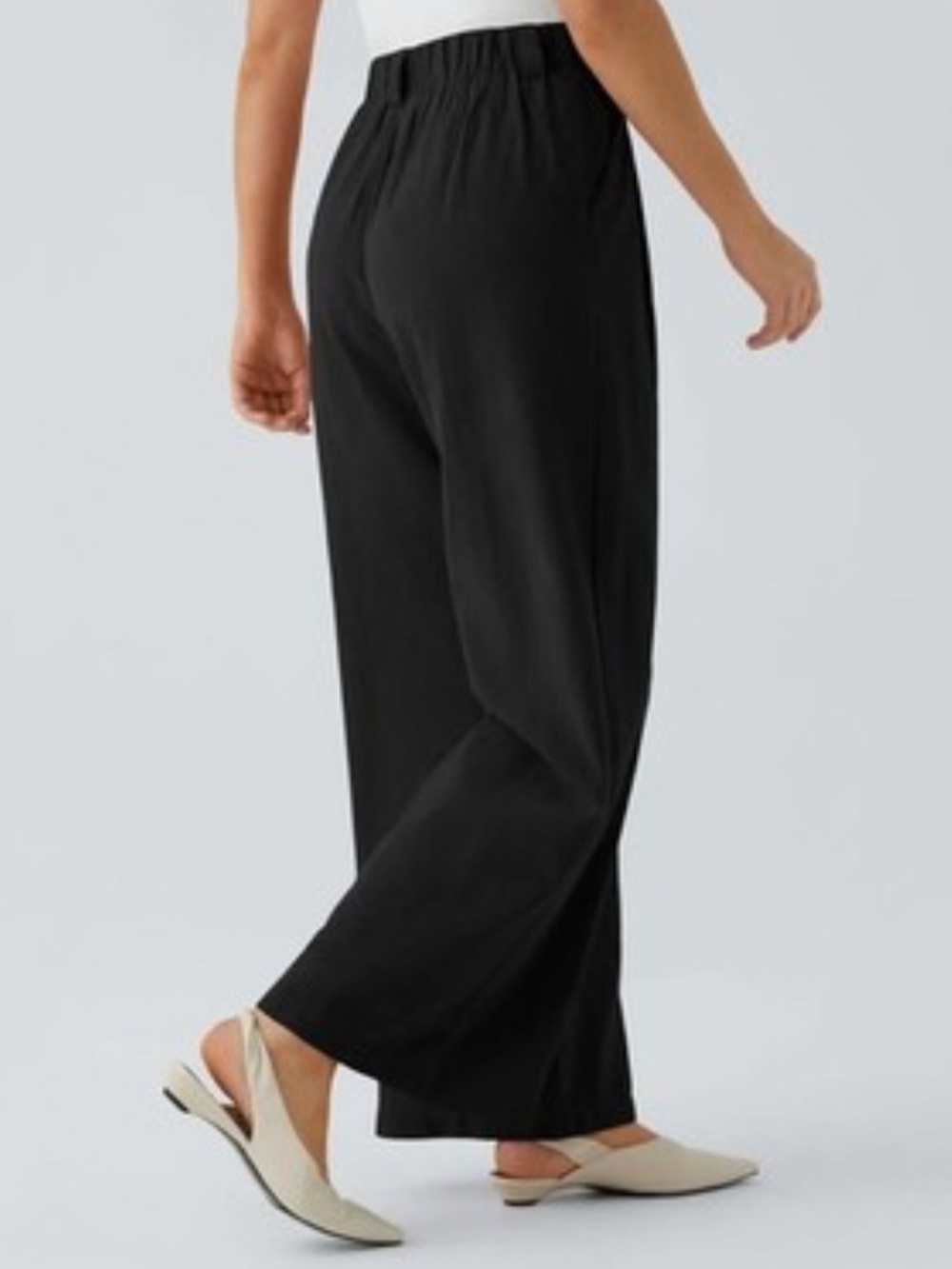 HALARA Wide Leg High-Waist Palazzo Pant - Black Size Small